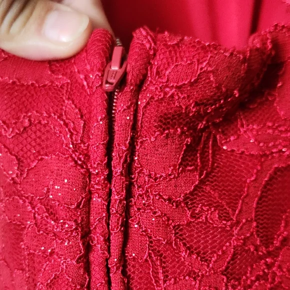 NWT - City Studio Red Semi Formal Dress Juniors Size 5 - Picture 5 of 8